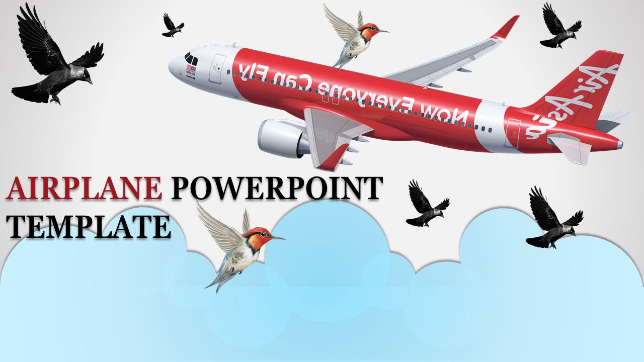 Airplane Powerpoint Template SlideEgg